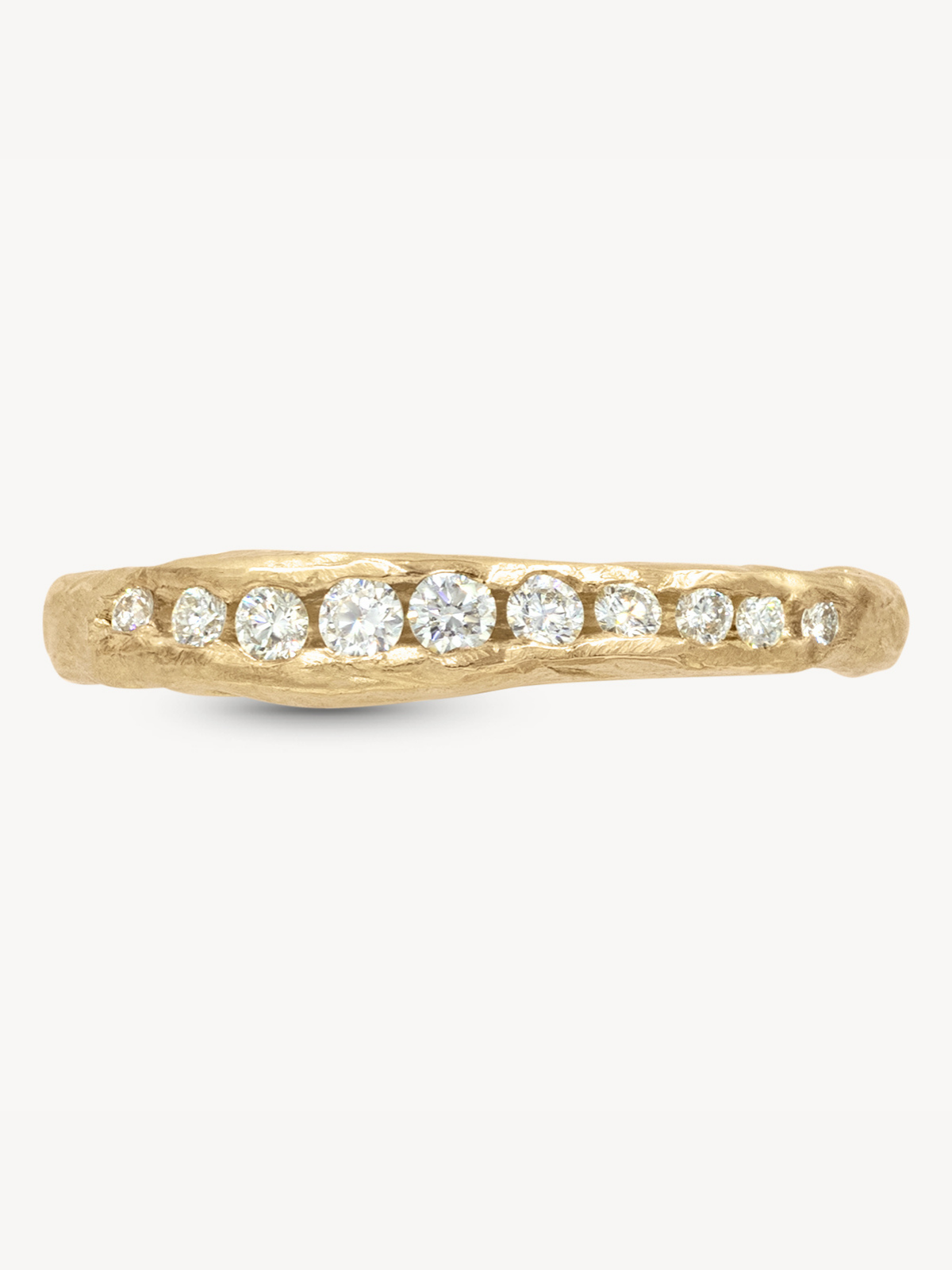 Crested Half Channel Ring