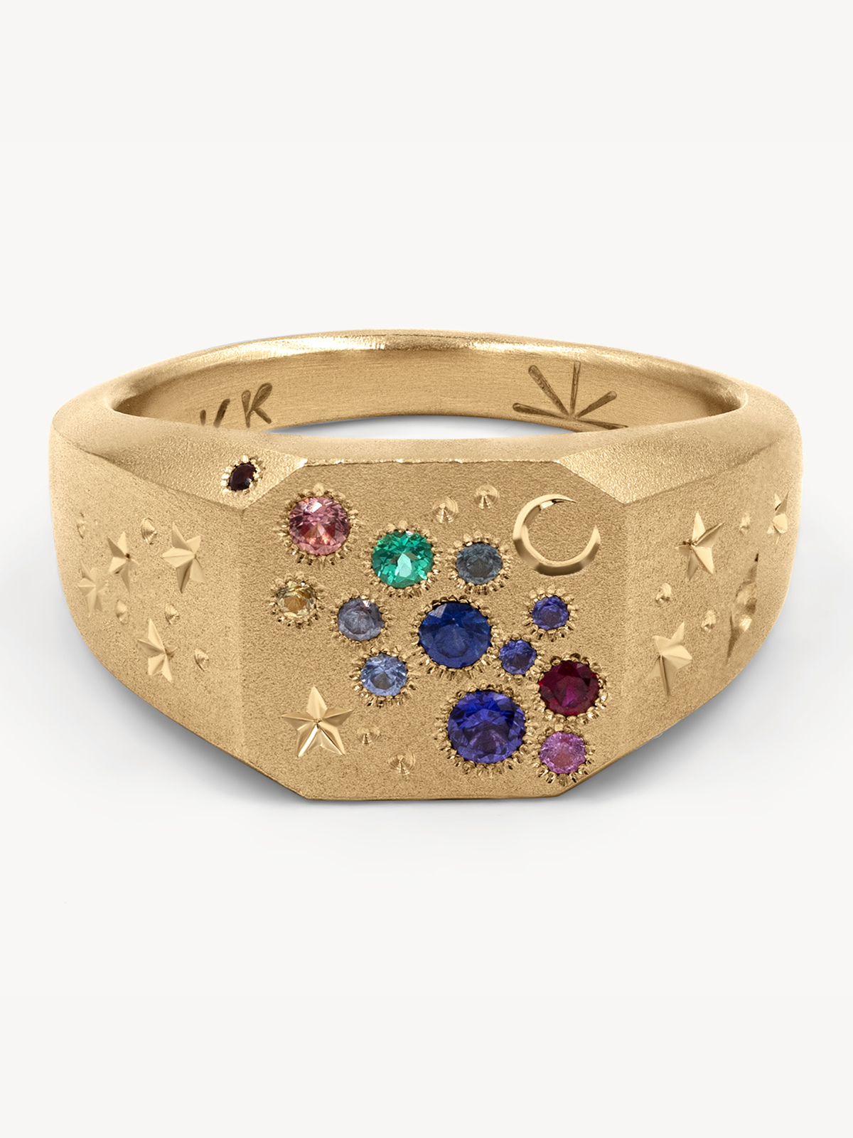 Rainbow Sapphire Celestial Ring