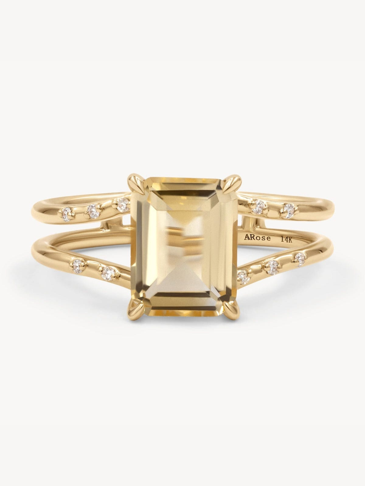 Starry Citrine Ring