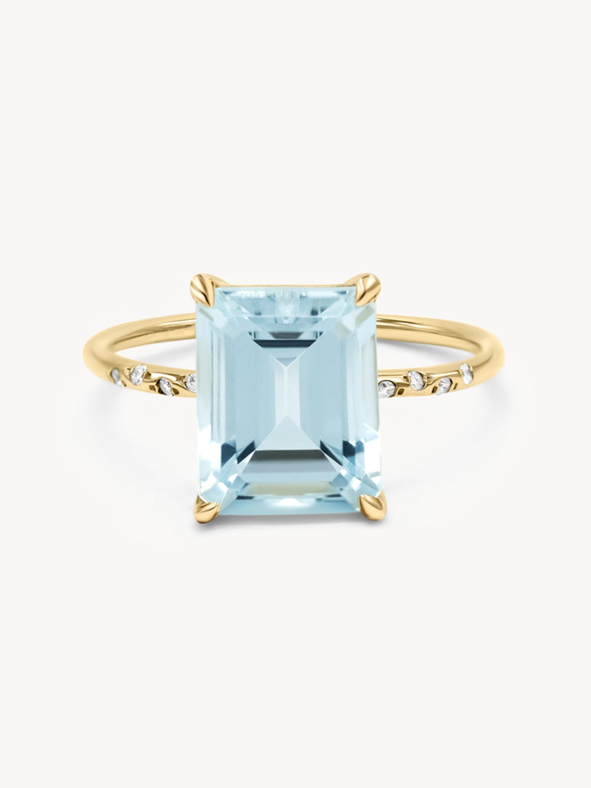Large Starry Aquamarine Ring