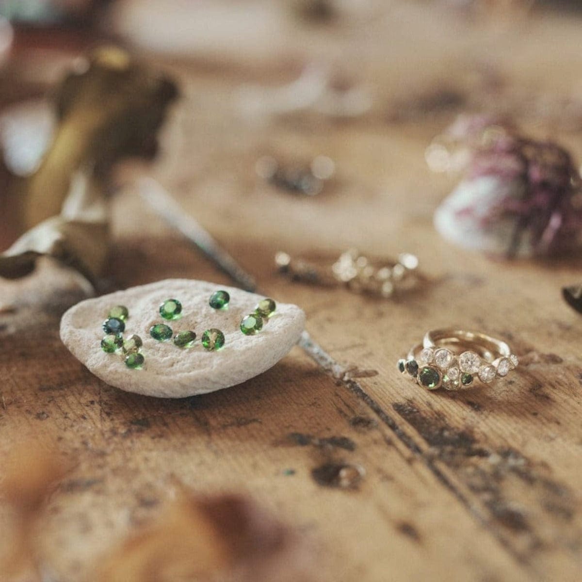 Blue Ocean Sapphires Seaweed Ring