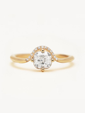 Cushion Diamond Crown Ring