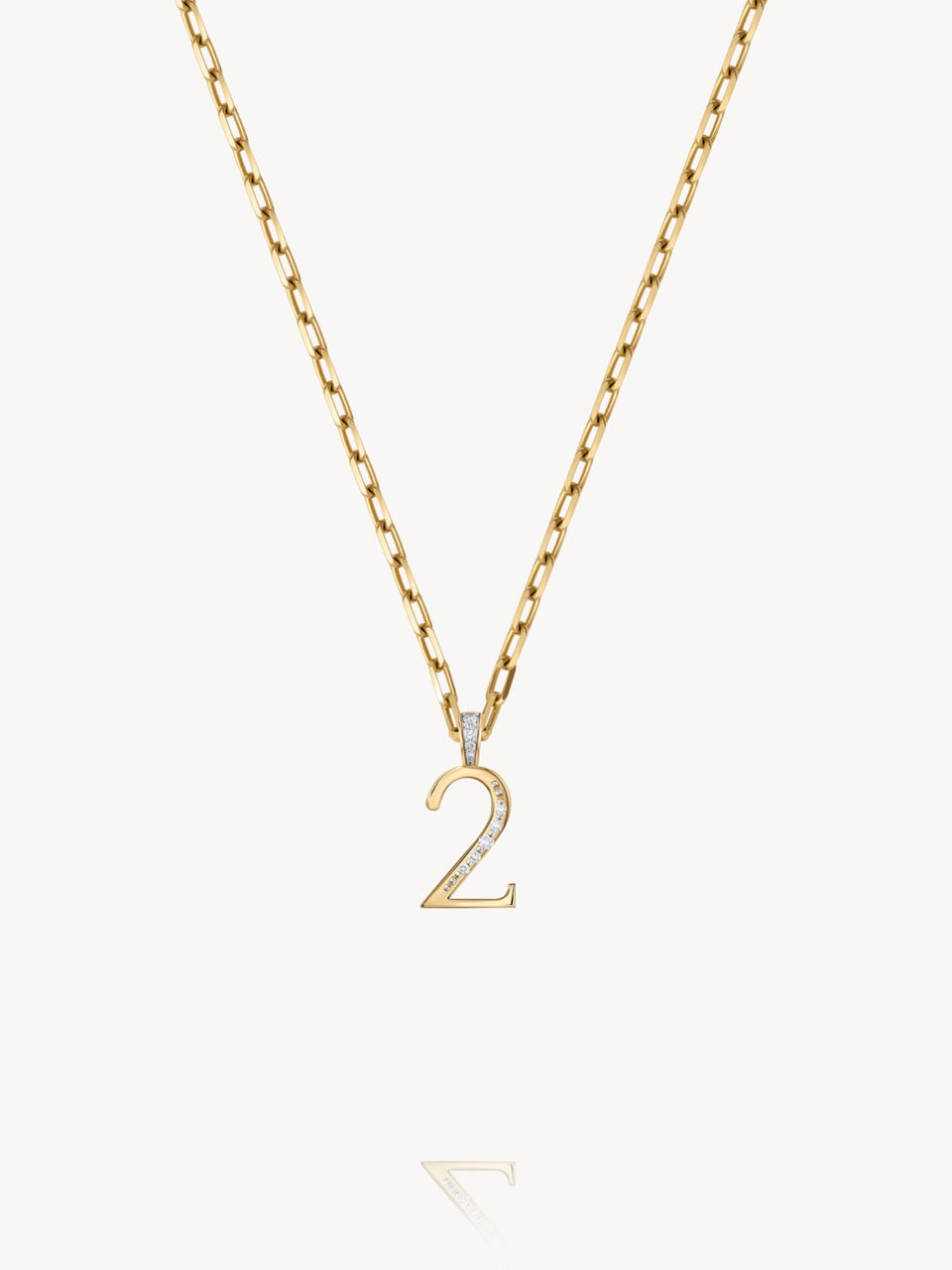 Diamond Number Pendants