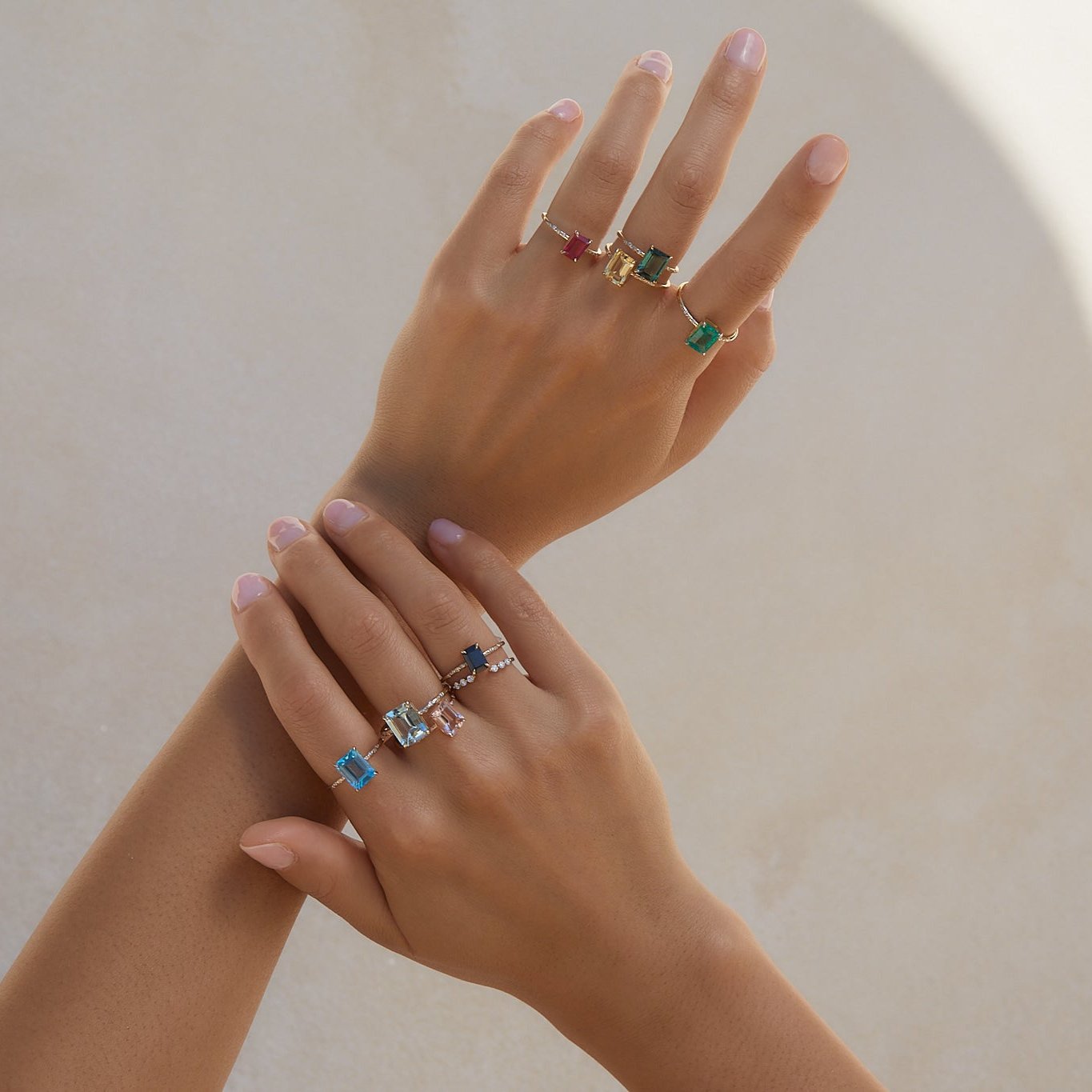 Large Starry Morganite Ring