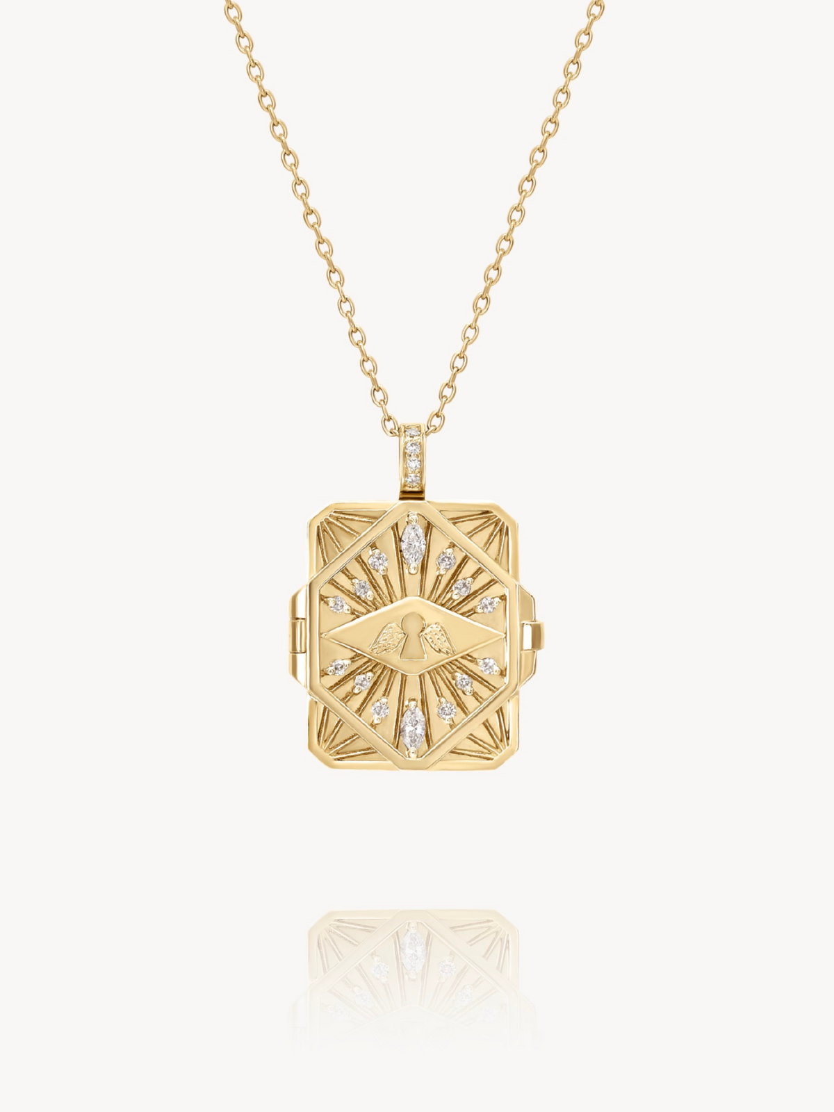 Diamonds and Key Dream Book Necklace
