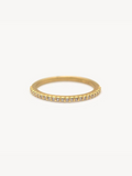 18k Slender Pave Band