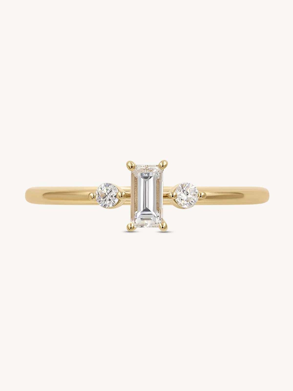 North South Baguette Trio Ring