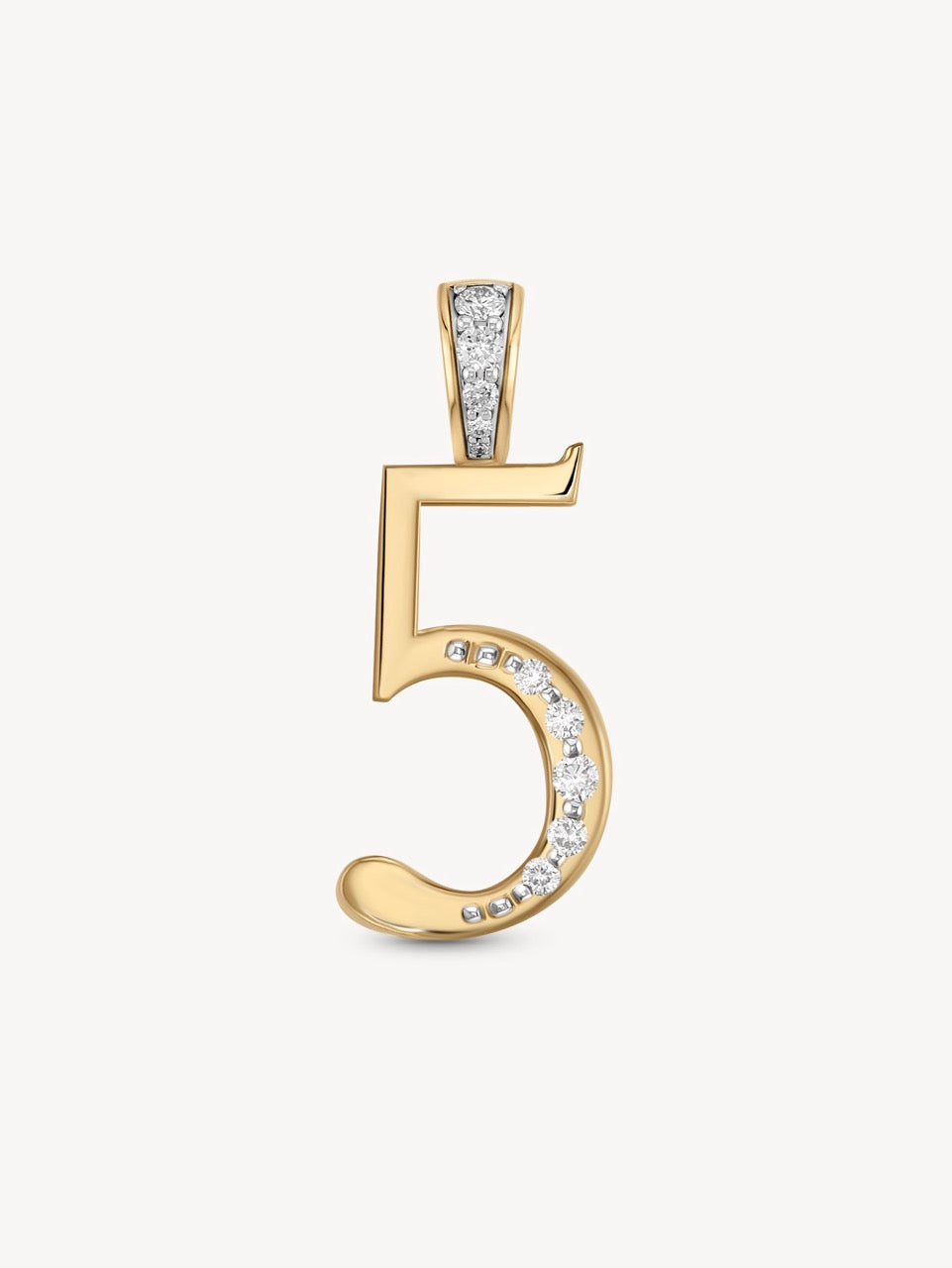 Diamond Number Pendants