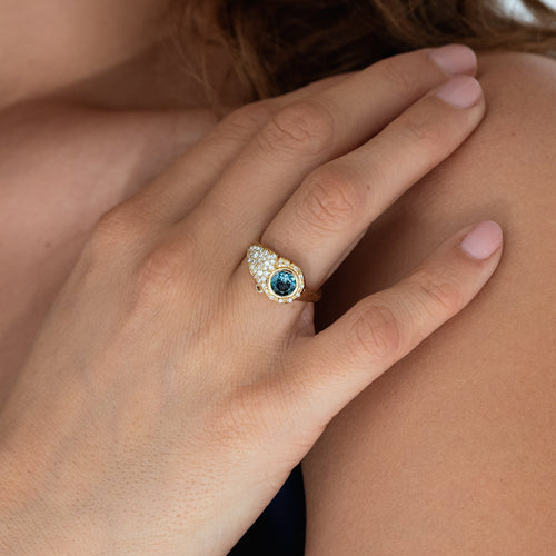 Birthstone Lock Ring