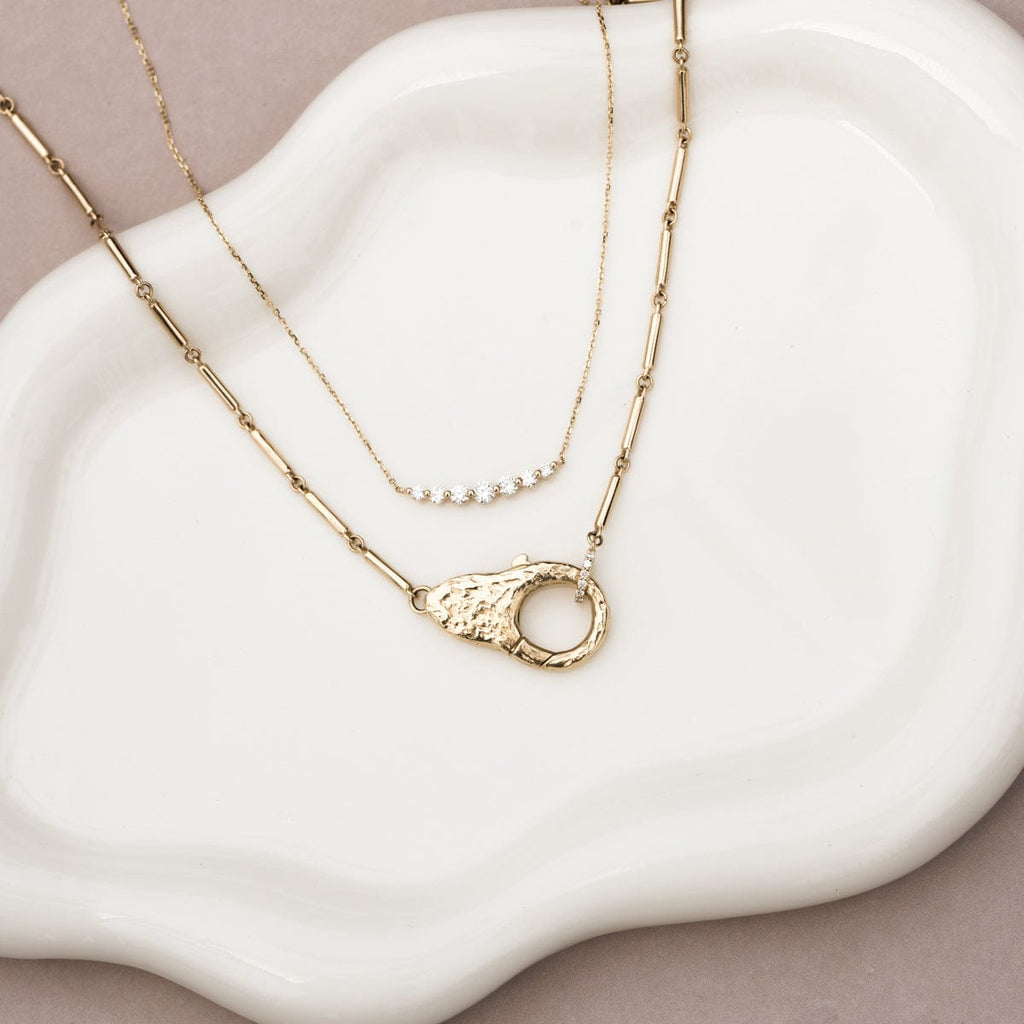 Lab-Grown Floating White Diamond Necklace
