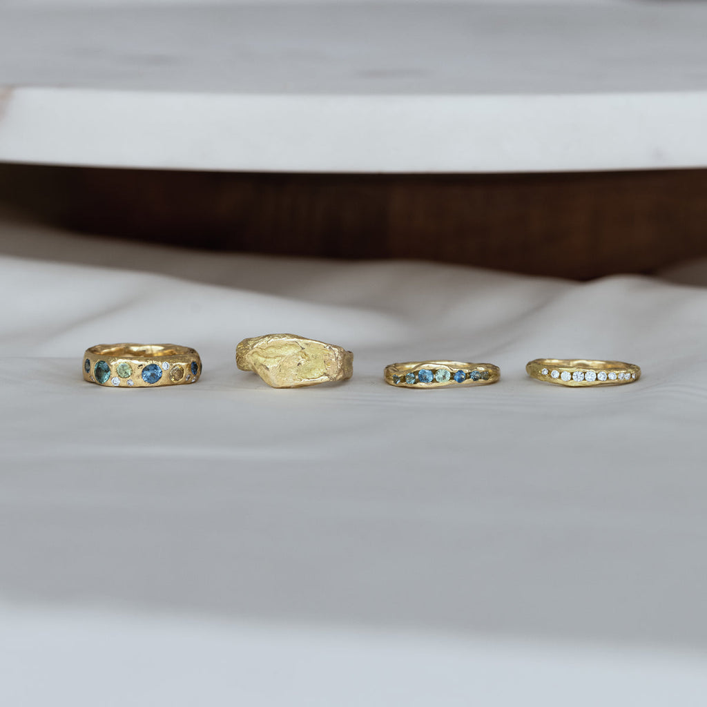 Crested Half Channel Ring