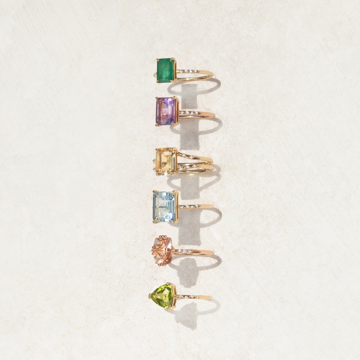 Starry Cushion Morganite Ring