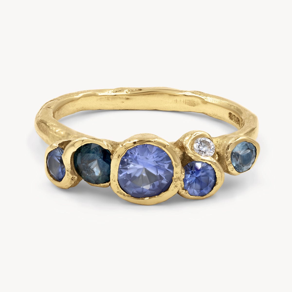 Blue Ocean Sapphires Seaweed Ring