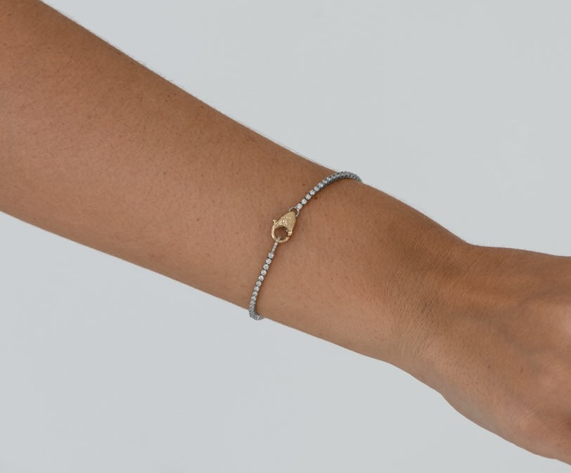Petite Tennis Lock Bracelet