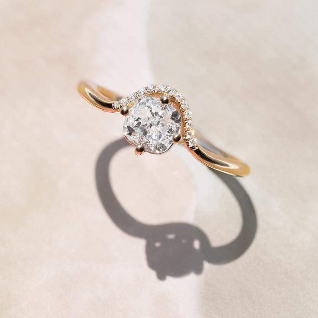 Cushion Diamond Crown Ring