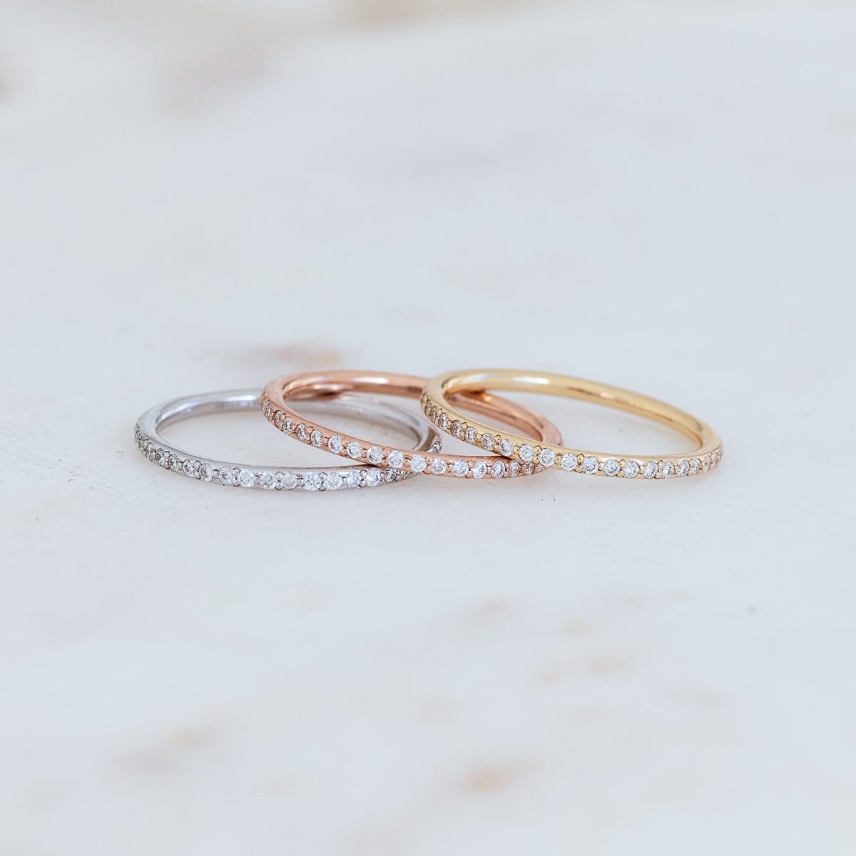Diamond Stackable Eternity Bands
