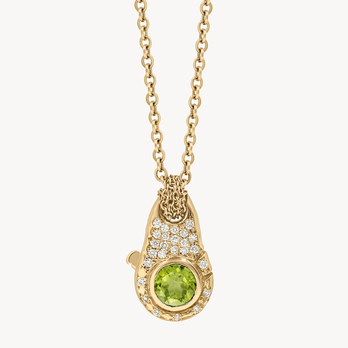 Peridot Lock Necklace