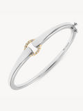 Mixed Metal Diamond Buckle Bracelet
