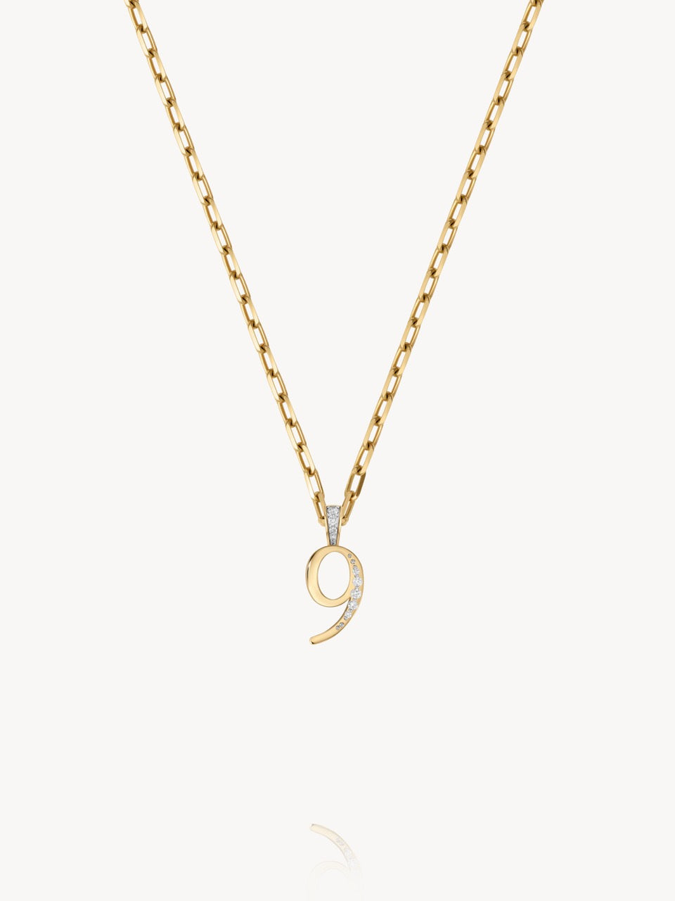 Diamond Number Pendants