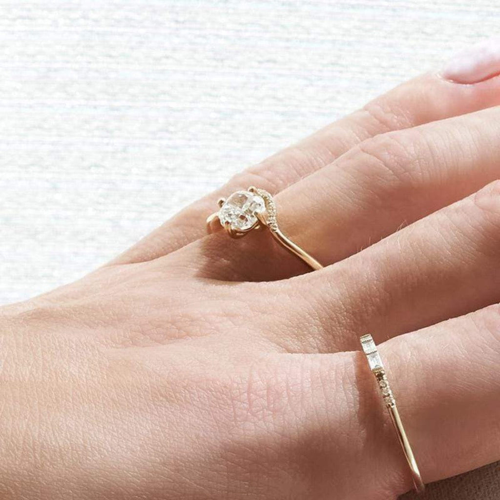 Cushion Diamond Crown Ring