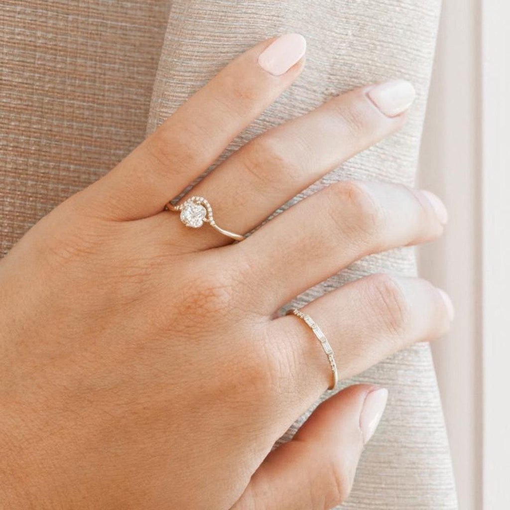 Cushion Diamond Crown Ring