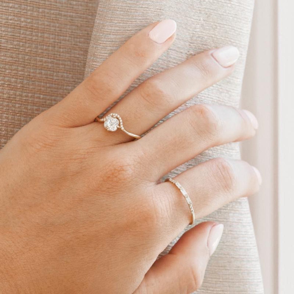 Cushion Diamond Crown Ring