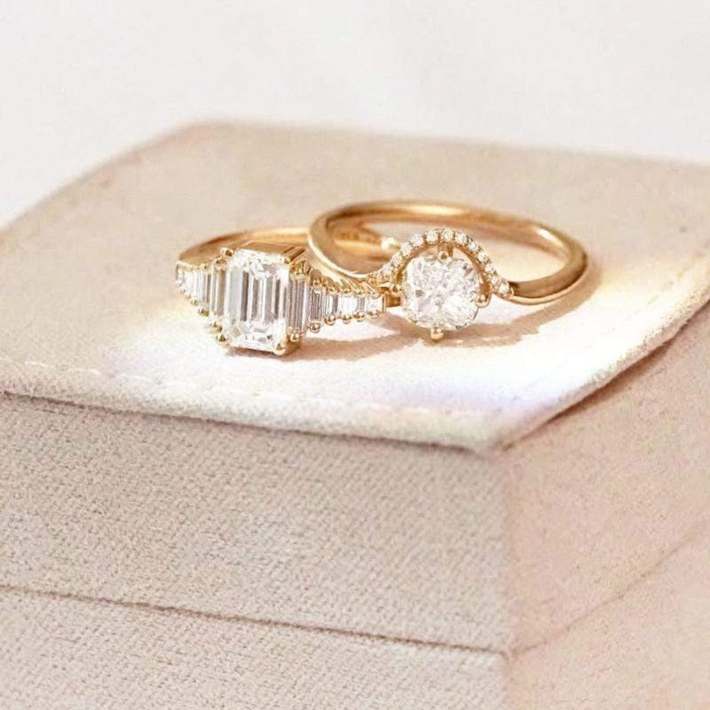 Cushion Diamond Crown Ring