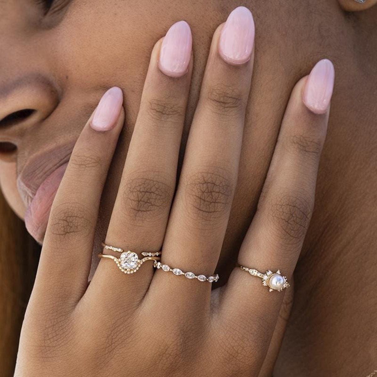 Cushion Diamond Crown Ring