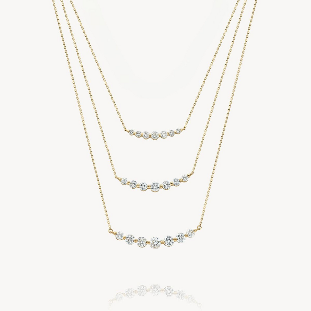 Floating Lab-Grown White Diamond Necklace
