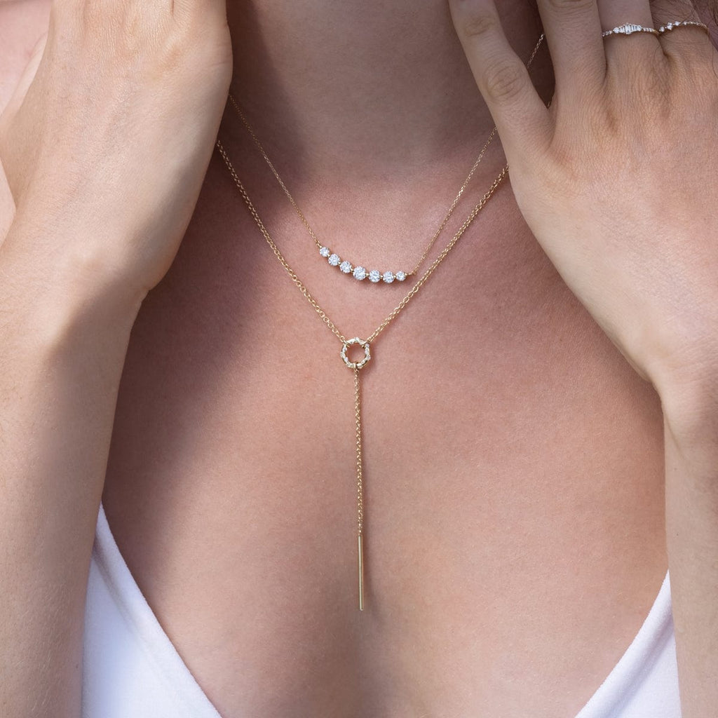 Floating Lab-Grown White Diamond Necklace