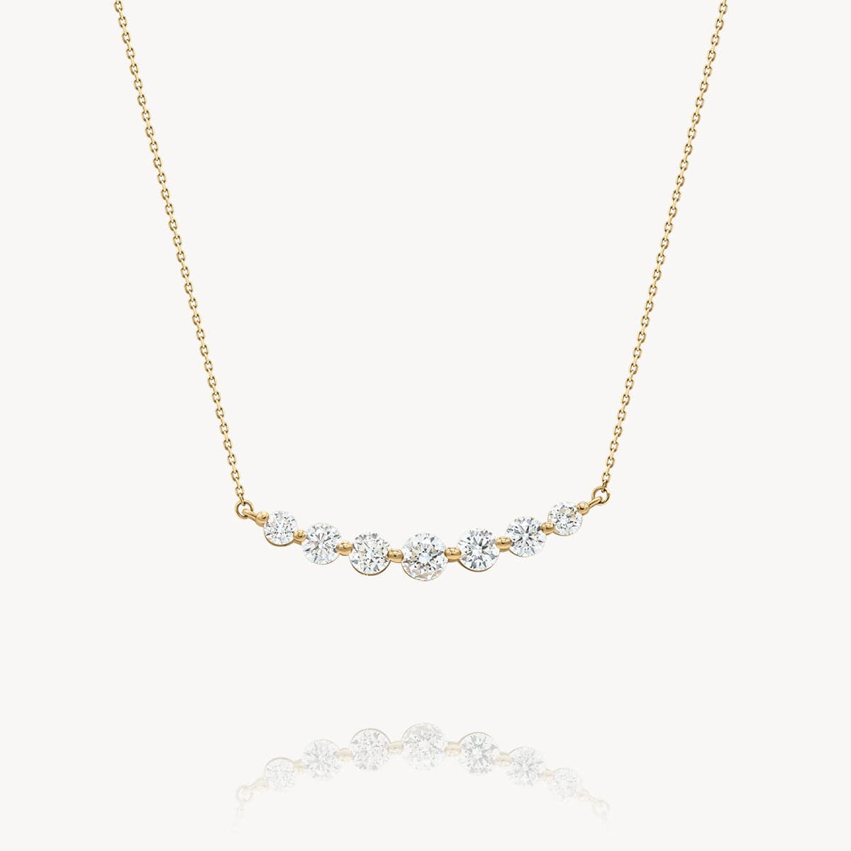 Floating Lab-Grown White Diamond Necklace