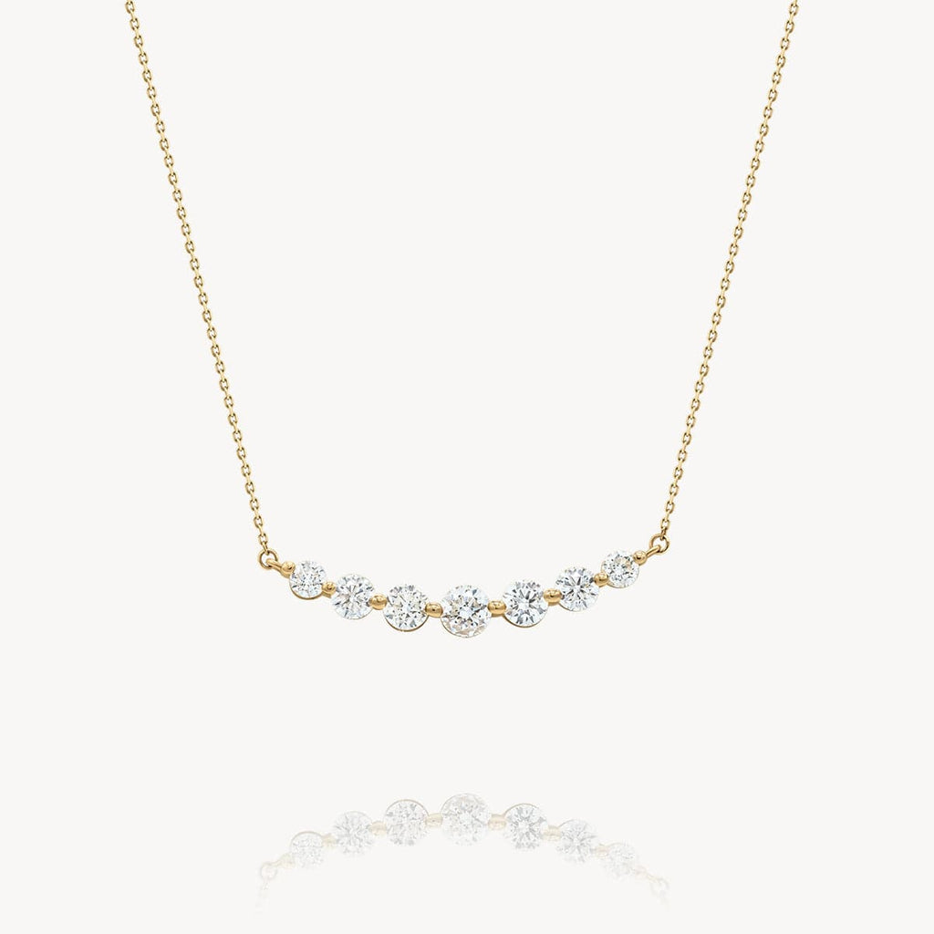 Floating Natural White Diamond Necklace