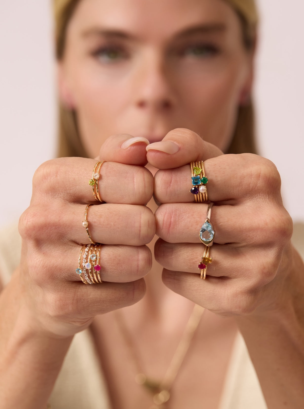 Starry Birthstone Ring