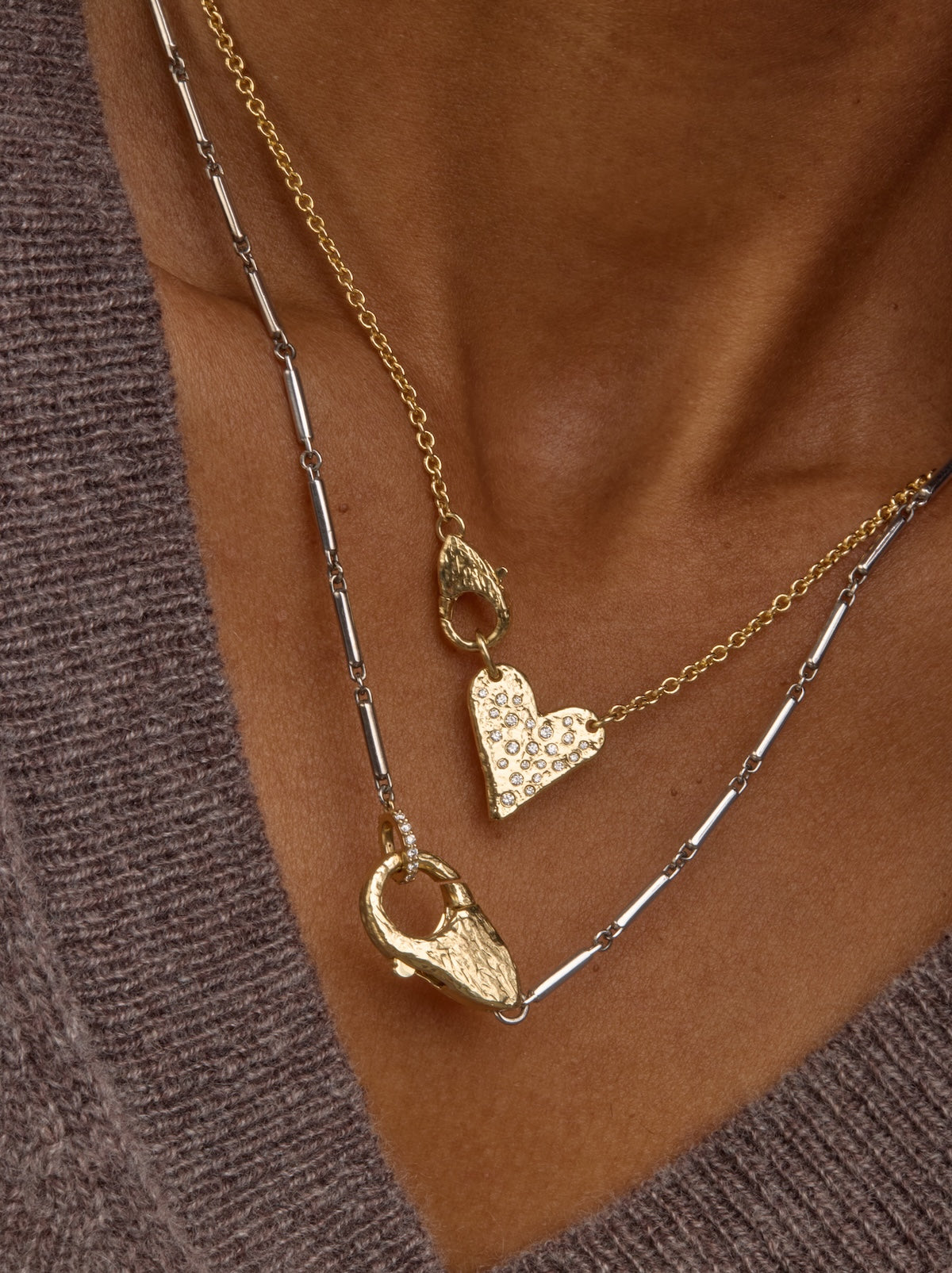 Heart of Gold Lock Necklace