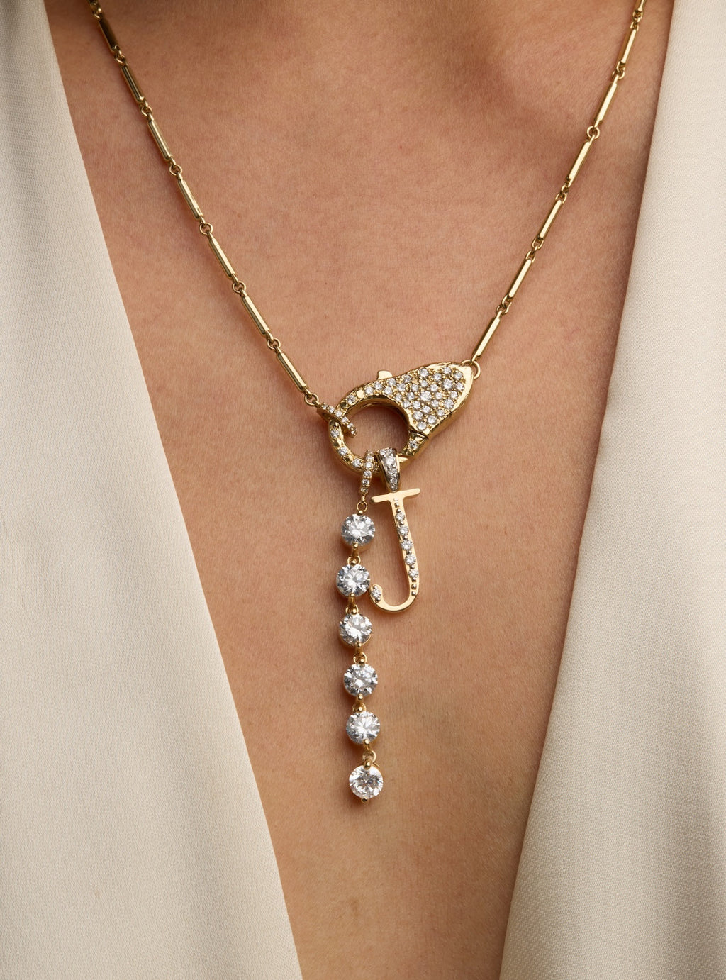 Diamond Initial Pendants