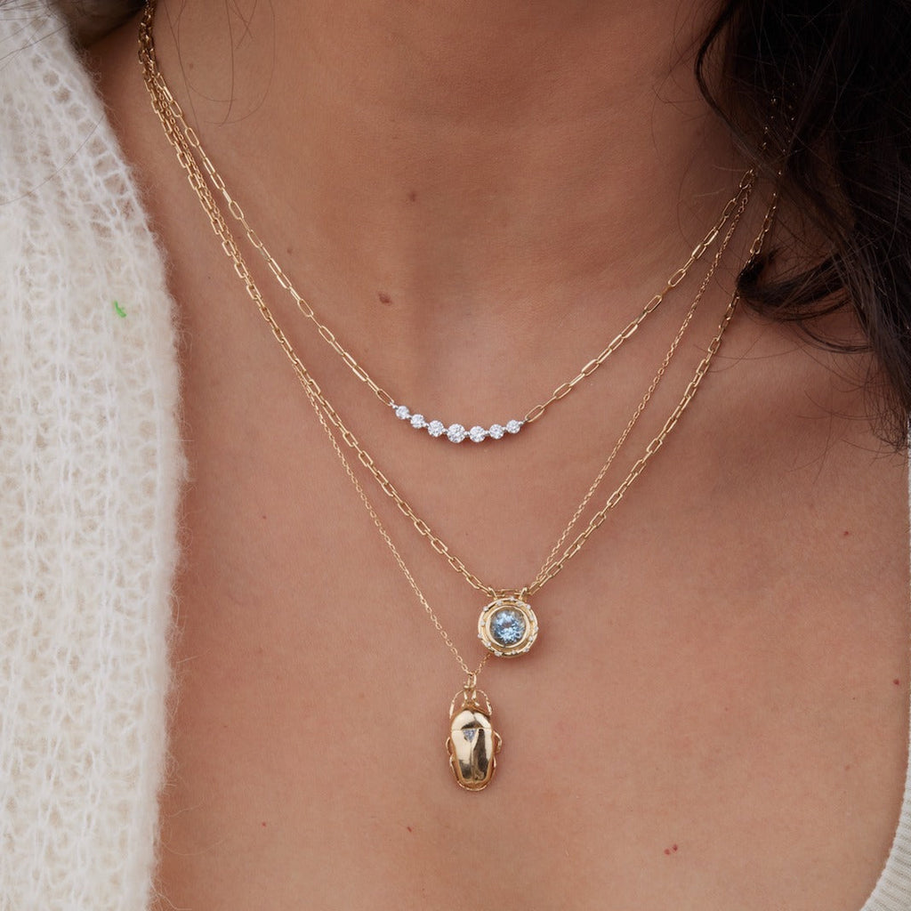 Aquamarine Spotlight Necklace
