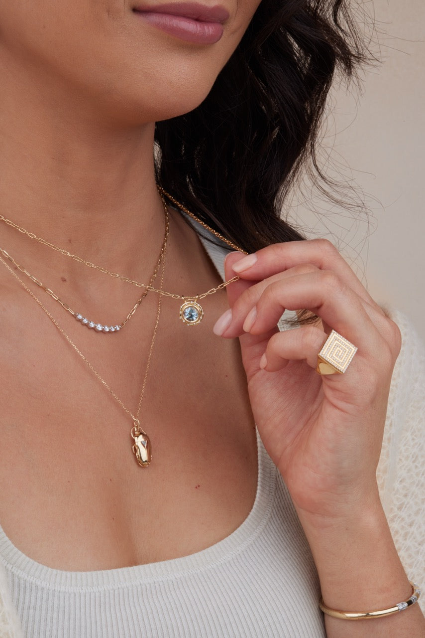Aquamarine Spotlight Necklace
