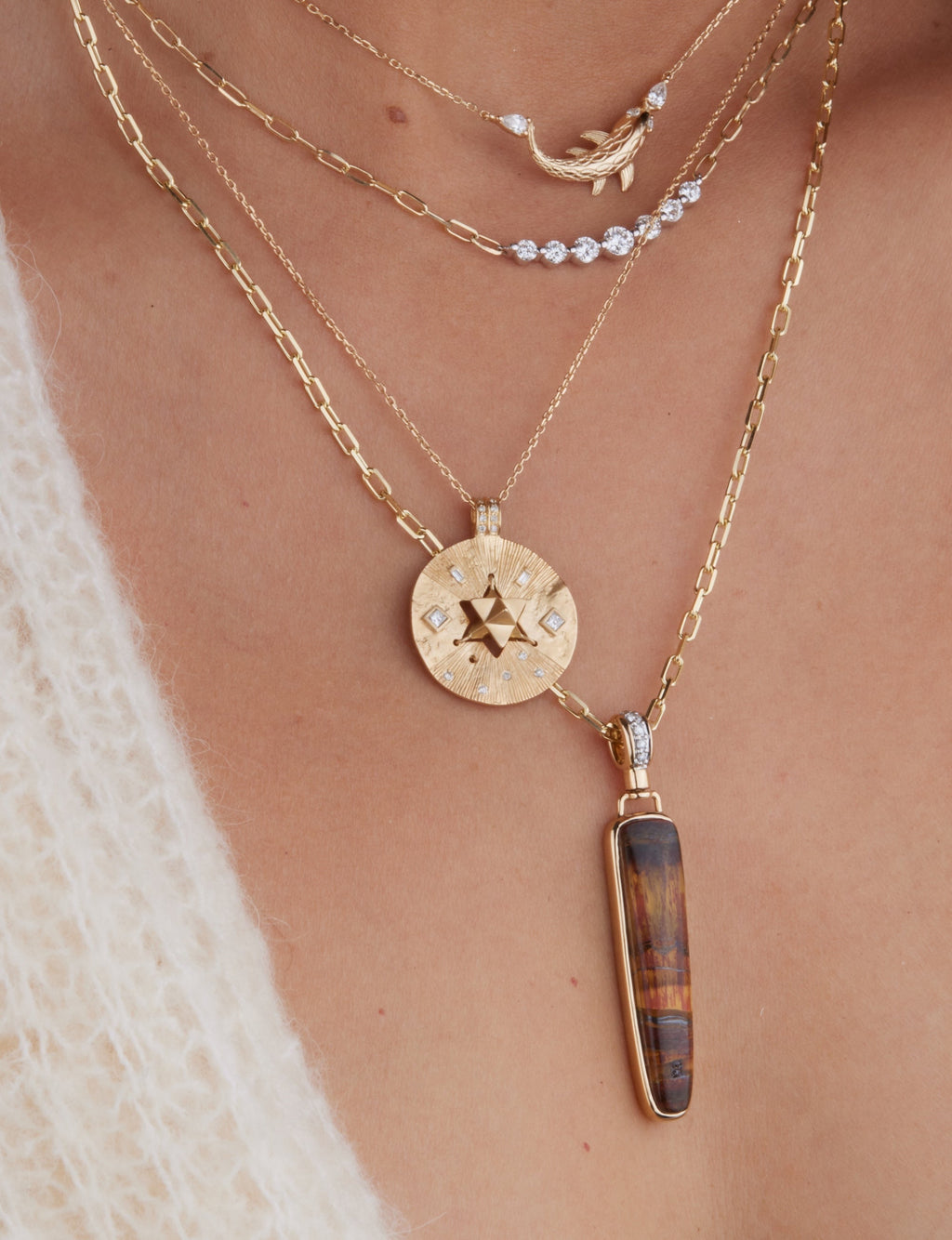 Diamond Merkabah Necklace