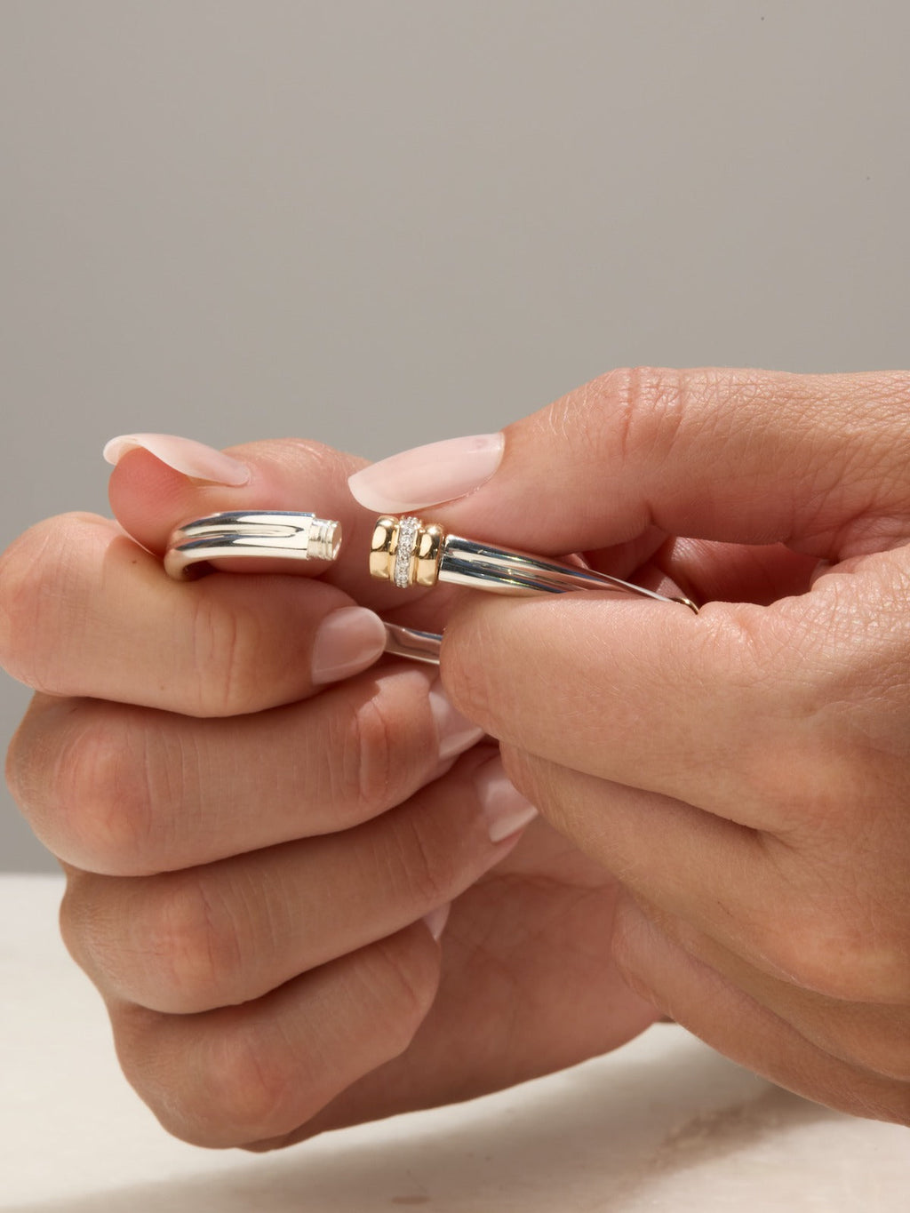 Golden Arc Hinge Bracelet