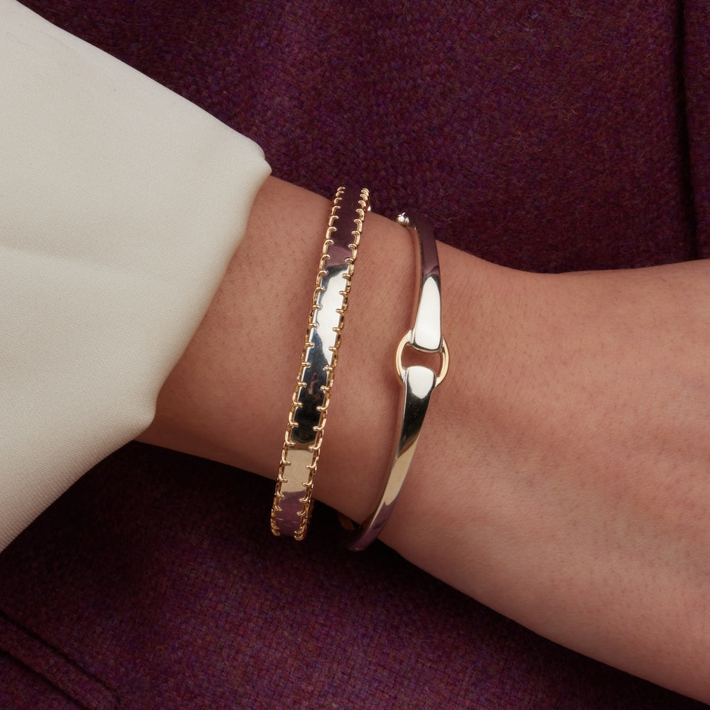 Mixed Metal Buckle Bracelet