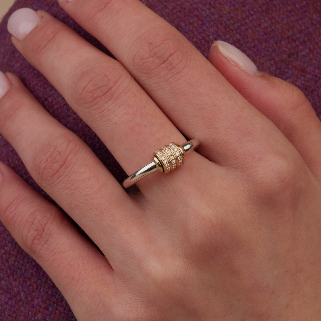 Mixed Metal Spinning Latch Ring