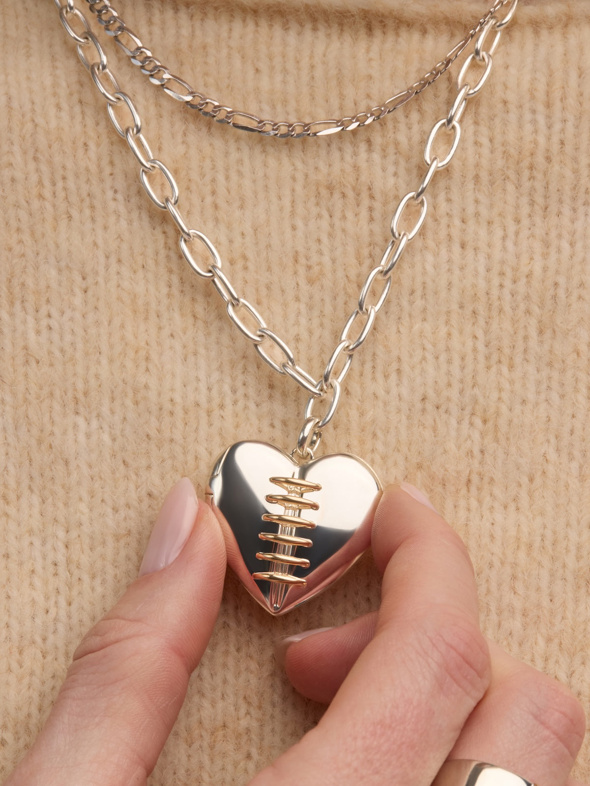 Custom Stitched Heart Locket