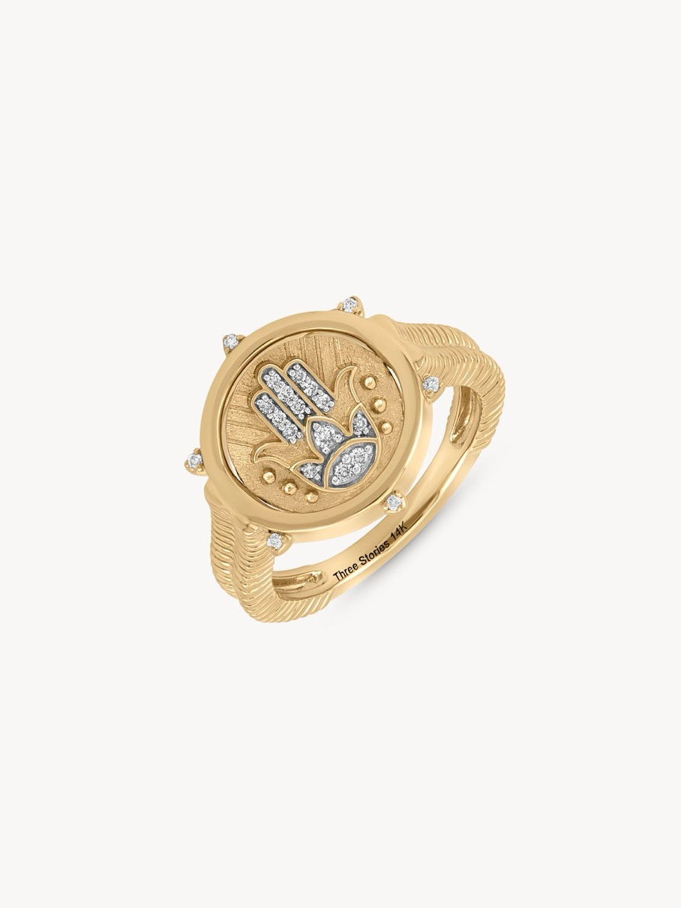 Hamsa and Evil Eye Double Sided Flip Ring