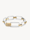Mixed Metal Latch Link Bracelet