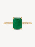Large Starry Emerald Ring