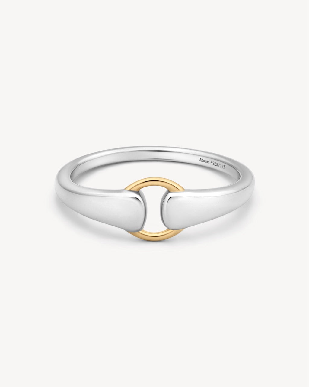 Mixed Metal Buckle Ring