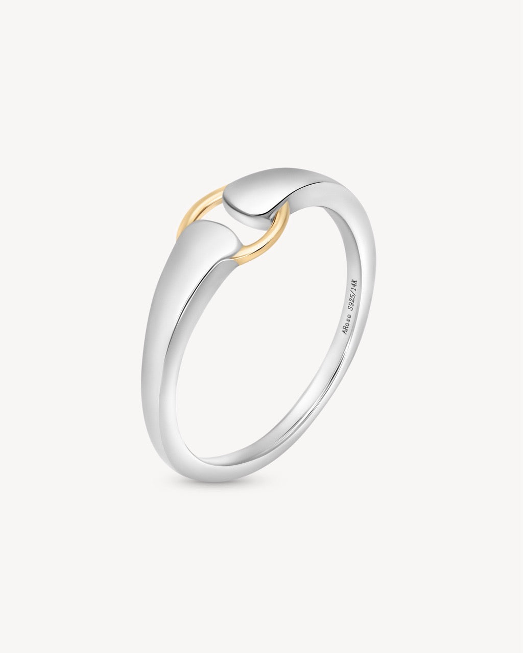 Mixed Metal Buckle Ring