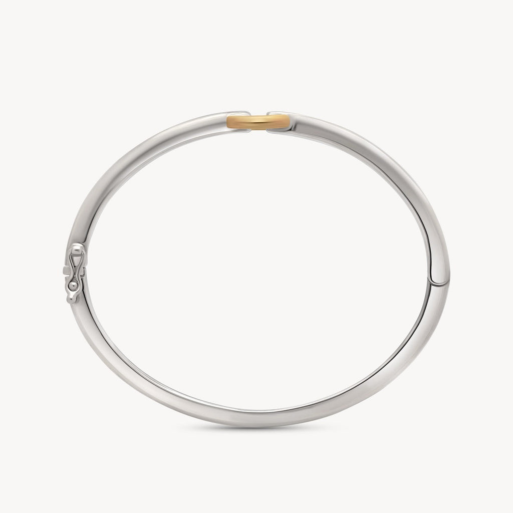 Mixed Metal Diamond Buckle Bracelet