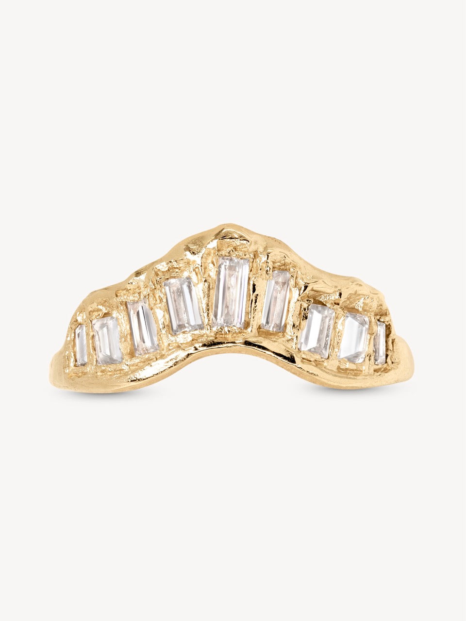 Soft White Diamond Scatter Ring