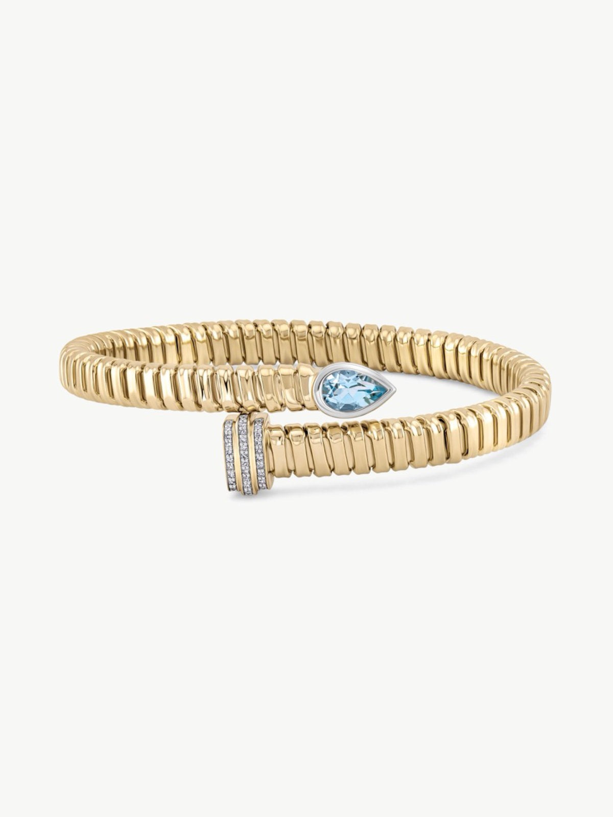 Gold Pear Coil Cuff